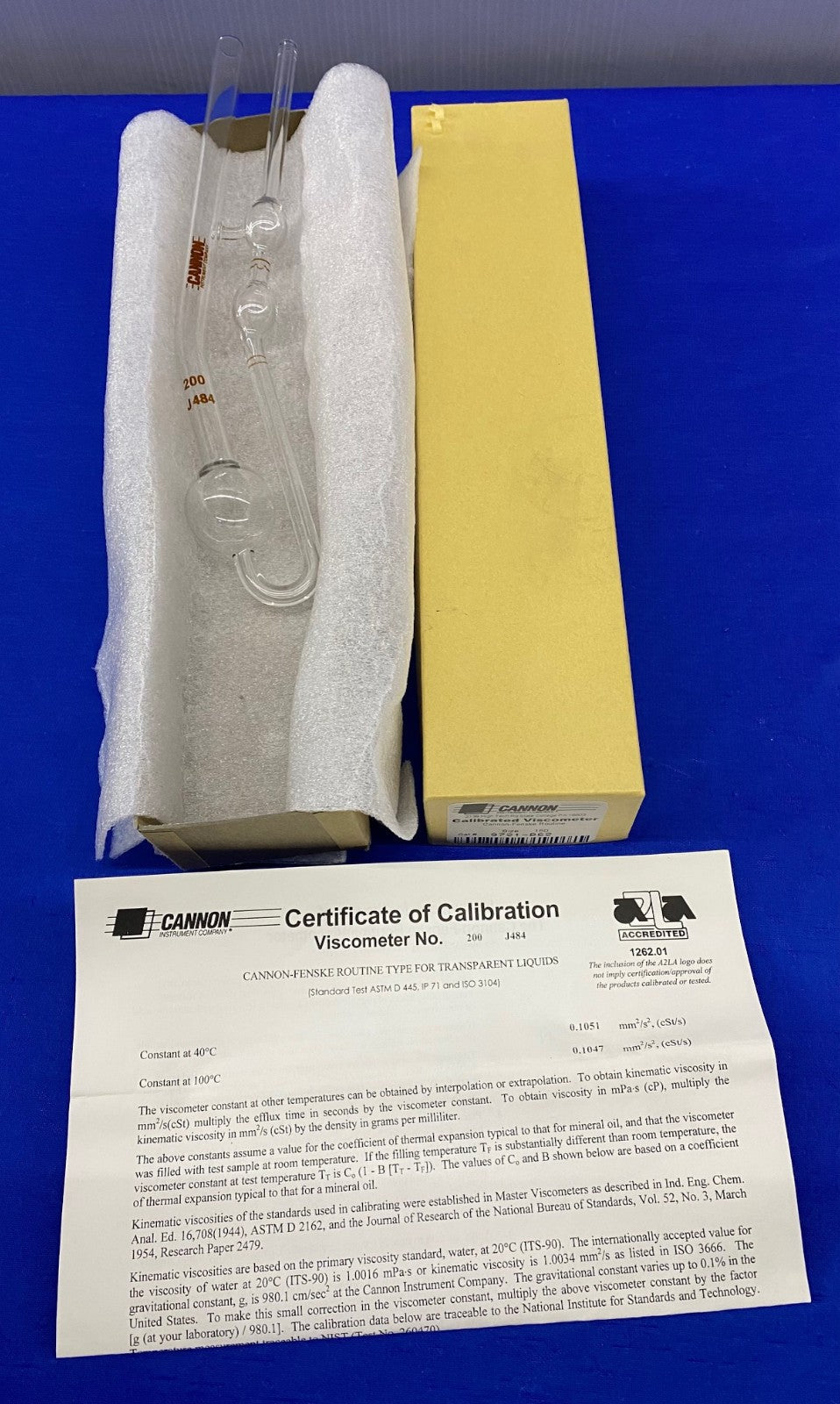 CANNON INSTRUMENT SIZE 200 CALIBRATED VISCOMETER