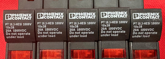 PHOENIX CONTACT PT 10,3-HESI 1000V FUSE MODULAR TERMINAL BLOCK - 1 LOT QTY 5