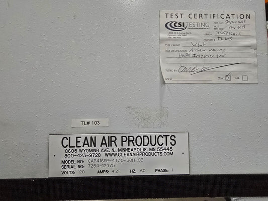 BANCO DE FLUJO LAMINAR CAP416SP-4T30-30H-0B DE PRODUCTOS DE AIRE LIMPIO