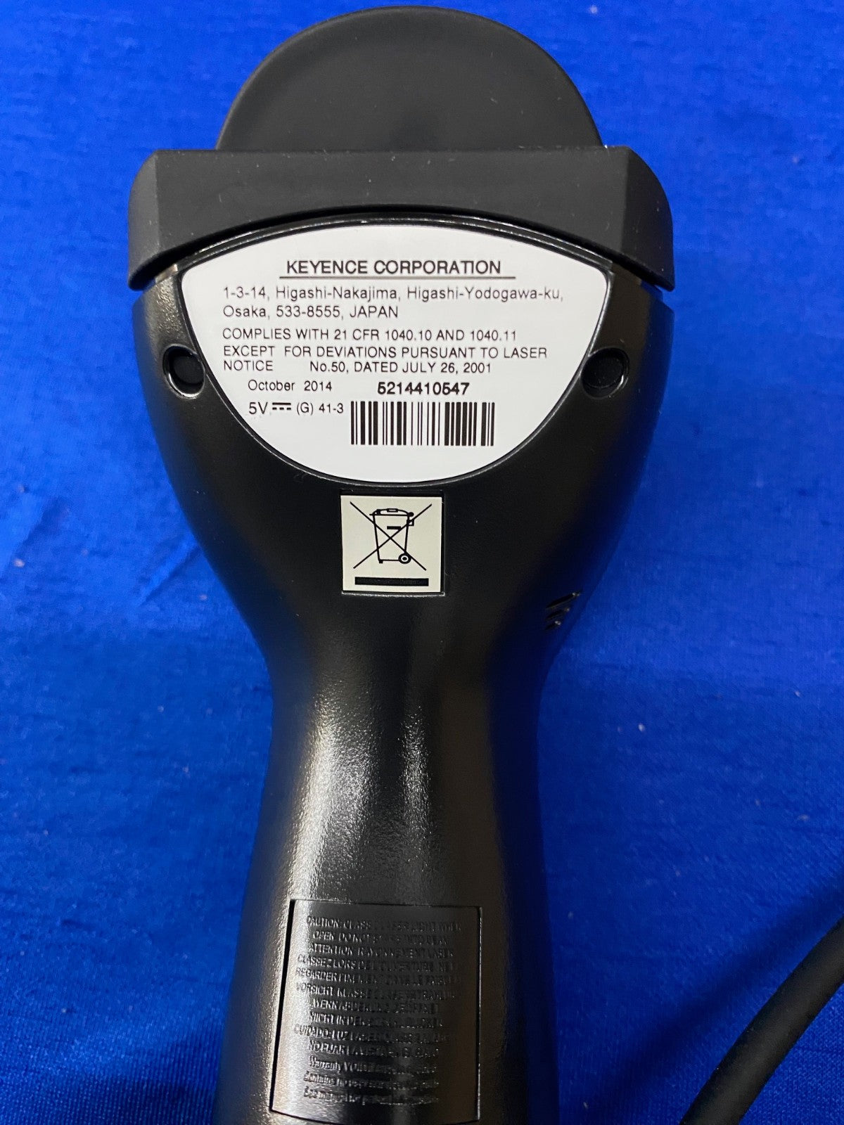 KEYENCE BL-N70 SERIES BL-N70RKE HAND-HELD LASER BARCODE READER WITH MANUAL