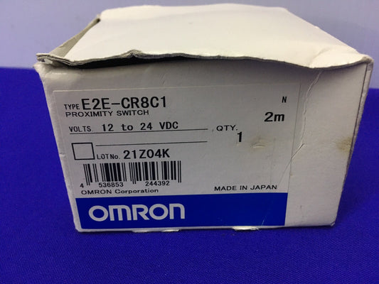 OMRON E2E / E2E-CR8C1 / E2ECR8C1 NÄHERUNGSSCHALTER 2m KABEL VOLT 12 BIS 24 VDC