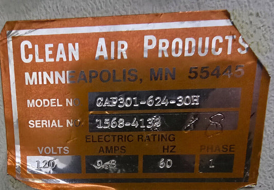 BANCO DE LIMPIEZA DE FLUJO LAMINAR HORIZONTAL DE 6 PIES CAP301-624-30H DE CLEAN AIR PRODUCTS