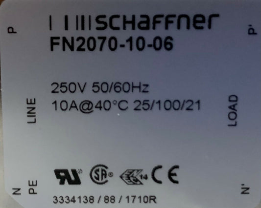 Filtro di linea di alimentazione Schaffner multistadio FN2070-10-06 10A 250V