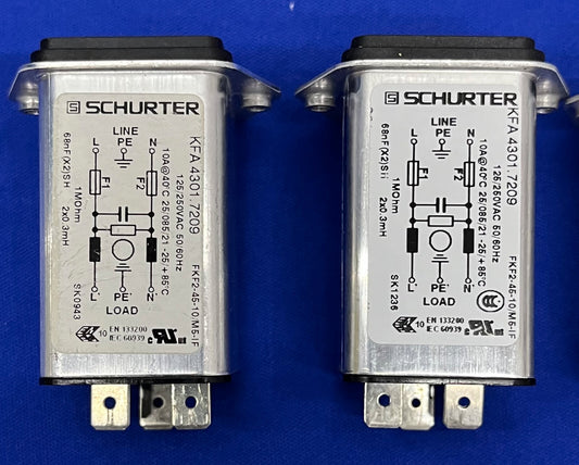 RECEPTÁCULO DEL MÓDULO CONECTOR DE ALIMENTACIÓN DE CA SCHURTER KFA 4301.7209 - CANTIDAD 4 PIEZAS/REPARACIÓN