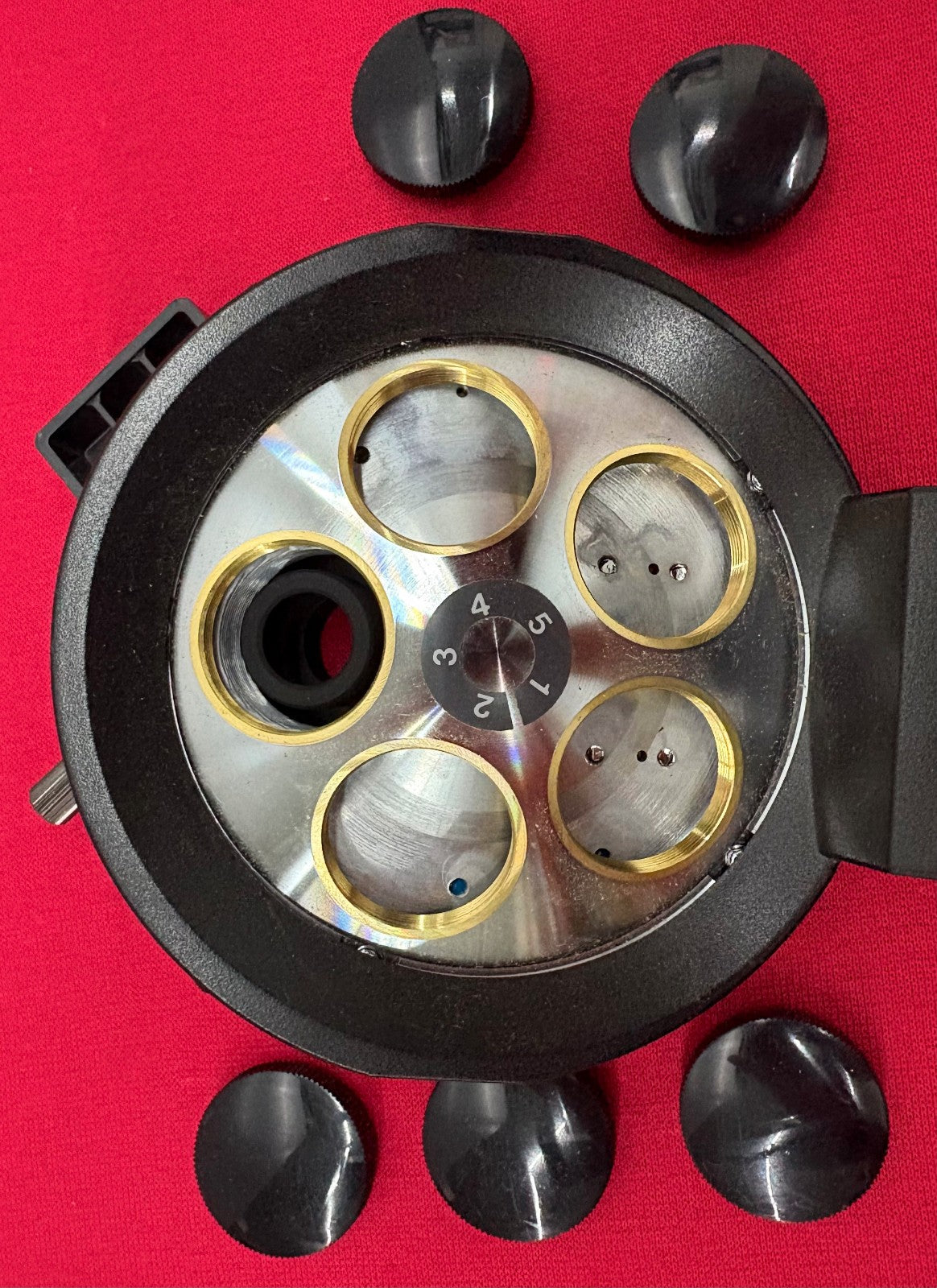 OLYMPUS U-D5BDREMC 5 POSITION MOTORIZED OBJECTIVE TURRET NOSEPIECE PARTS/REPAIR