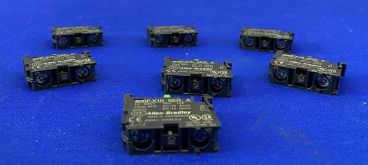 Allen Bradley AB 800F-X10 / 800FX10 SER A CONTACT BLOCK - 1 LOT QTY 7