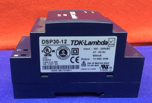 TDK-LAMBDA DSP 30-12 / DSP30-12 NETZTEIL FÜR DIN-SCHIENENMONTAGE