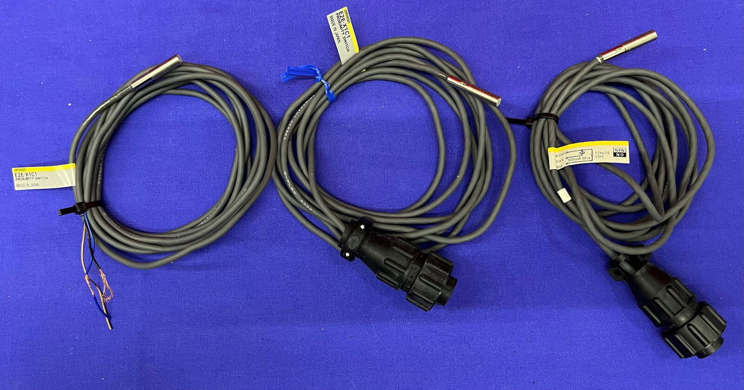 Lot of 3 Omron E2E-X1C1 Proximity Sensor