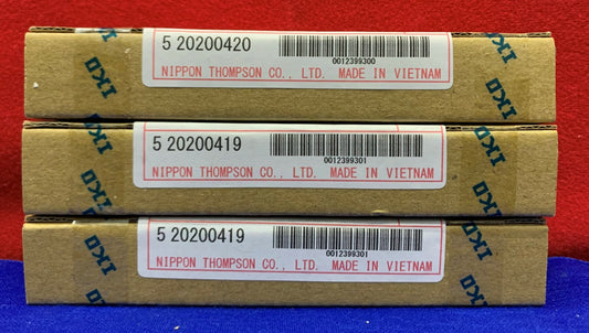1 Lot Qty of 3 - IKO Nippon Thomson Linear Guide Rail. LWL 9 R80 B P S2