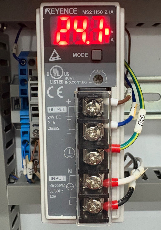 KEYENCE SWITCHING MS2-H50 POWER SUPPLY & FERRAZ SHAWMUT FUSE BLOCK USCC1I