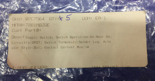 Menge 5 – 7201MDZQE KIPPSCHALTER