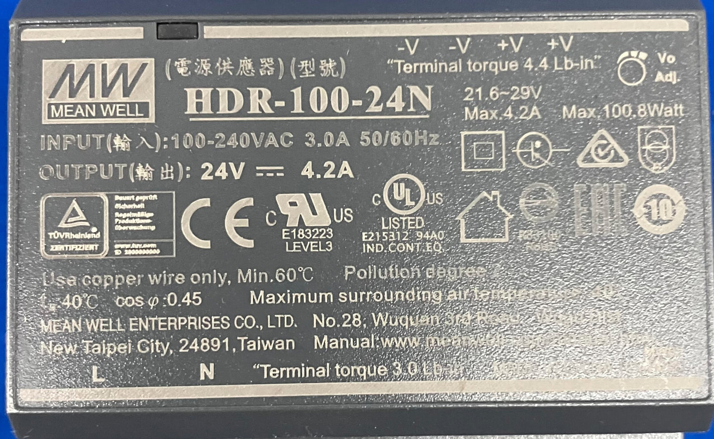 ALIMENTATION MEAN WELL HDR-100-24N