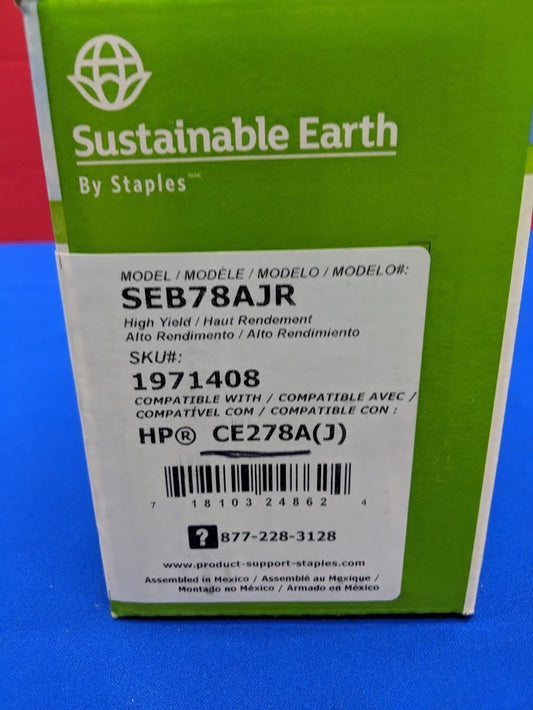 Wiederaufbereitete schwarze Tonerkartusche von Staples Sustainable Earth (Modell SEB78AJR)