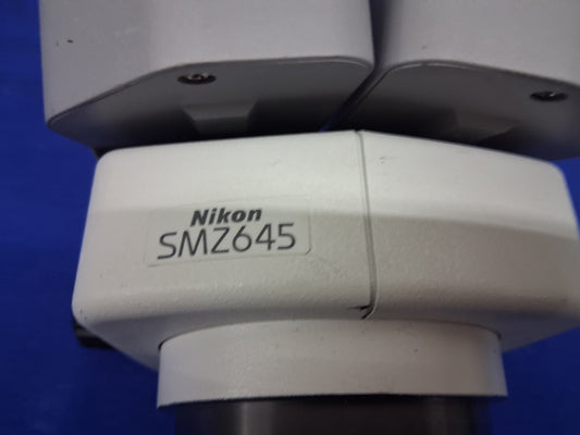 NIKON SMZ645 8-50X BINOCULAR STEREO ZOOM MICROSCOPE HEAD WITH 10X EYEPIECES