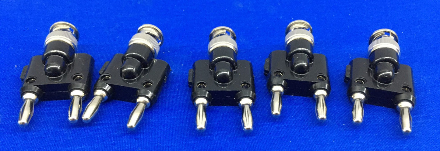 1 PKG POMONA NEWARK 1270 10M4162 BNC PLUG TO DOUBLE STACKING BANANA PLUG ADAPTER