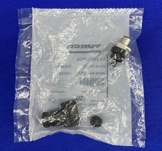 TURCK BS 8251-0/PG9 CIRCULAR M12 RIGHT ANGLE PLUG SCREW TERM 5 POSITION