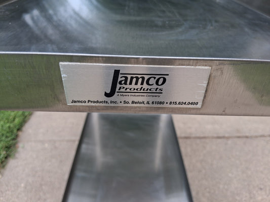 Jamco Stainless Steel Cart 18" x 36" 2 Shelf With Lips Casters Utility Cart