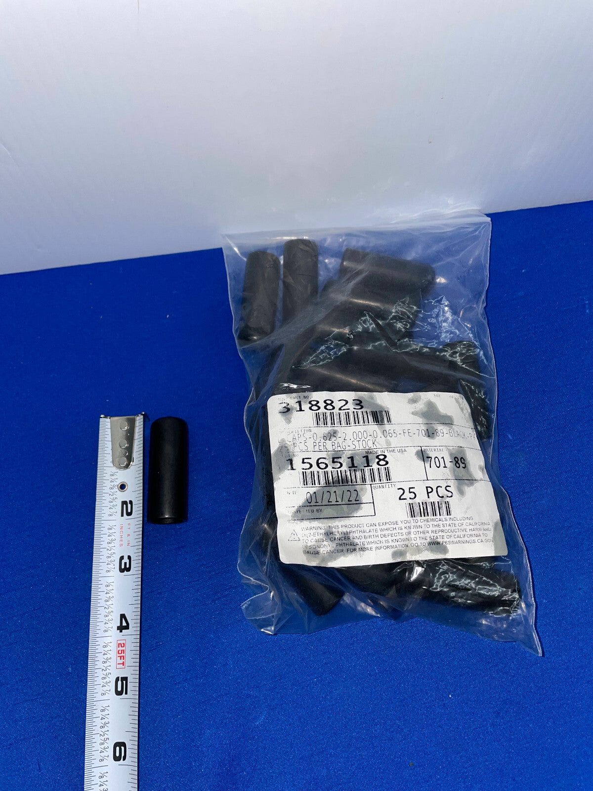 Runde Flexfit-Griffkappen, 0,625 Innendurchmesser x 2 Zoll lang