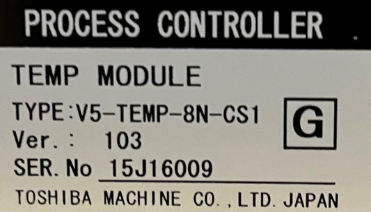 TOSHIBA V5-TEMP-8N-CS1 TEMP MODULE PROCES CONTROLLER VER. 103 SPUITGIETEN