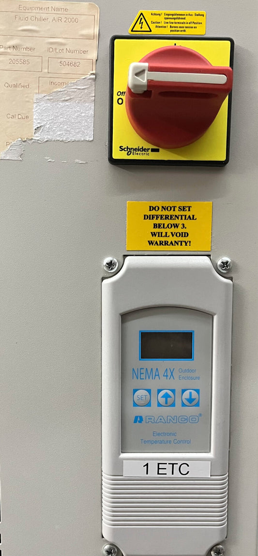 REFROIDISSEUR DE FLUIDE AIR2000 PN 205585 230 V - POUR PIÈCES/RÉPARATION