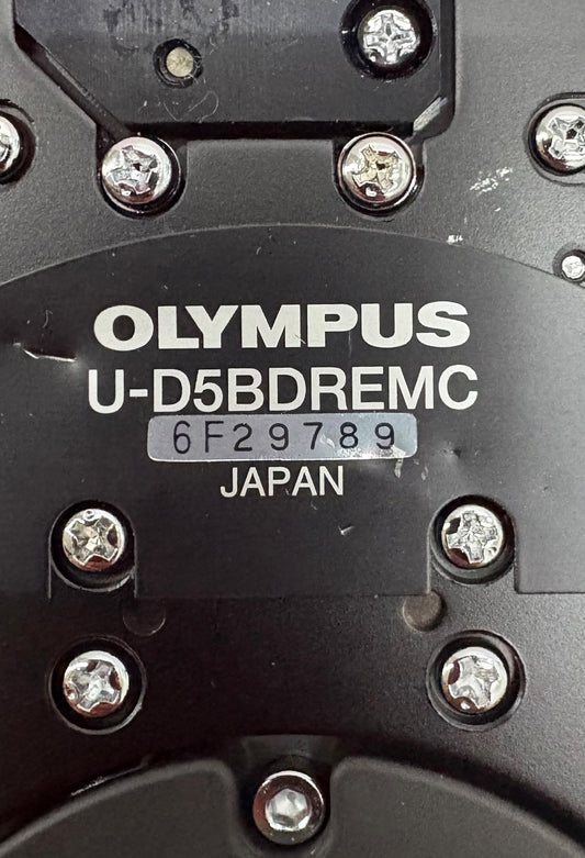 OLYMPUS U-D5BDREMC 5 POSITION MOTORIZED OBJECTIVE TURRET NOSEPIECE PARTS/REPAIR