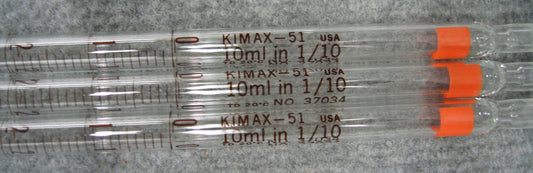 KIMAX 37034 / KIMAX-51 10ml IN 1/10 TD 20 DEG C SEROLOGISCHE GLAZEN PIPETTEN