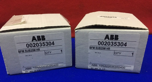 LOTE DE 2 MÓDULOS CONECTORES TERMINALES ABB ENTRELEC 002035304 BFM SUB25M HR 20353-04