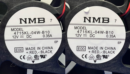 NMB 2-PIN AXIAL COOLING FAN 4715KL-04W-B10 12V - 1 LOT QTY 2