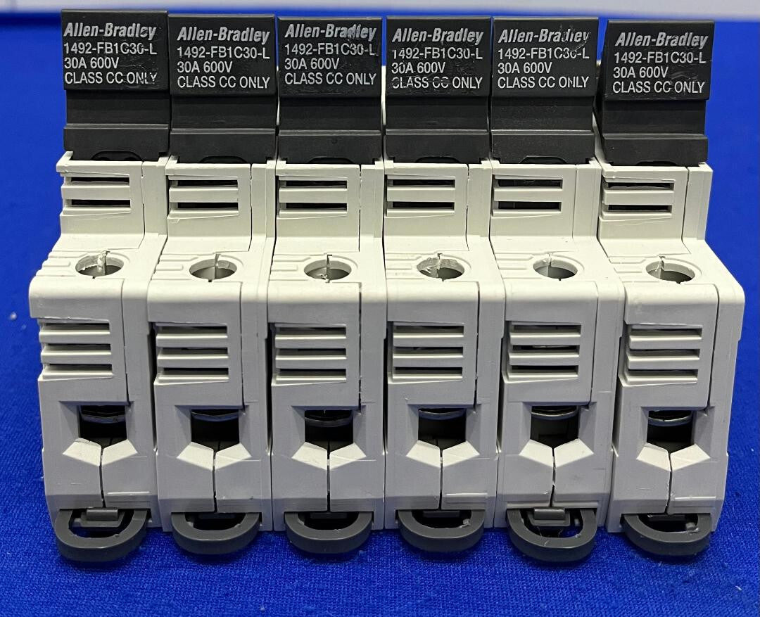 ALLEN BRADLEY 1492-FB1C30-L ヒューズホルダー 30A 600V 1 極 SER B クラス CC 6 個セット