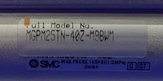 SMC GUIDED CYLINDER 22mm BORE MGPM25TN-40Z -M9BWM
