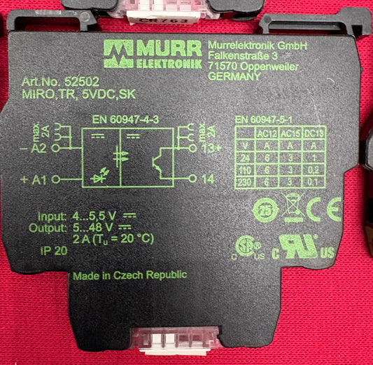 QTY 28 MURR 52501 SOLID STATE RELAY MODULE 6.2mm WIDE 35mm DIN RAIL MOUNT 52501
