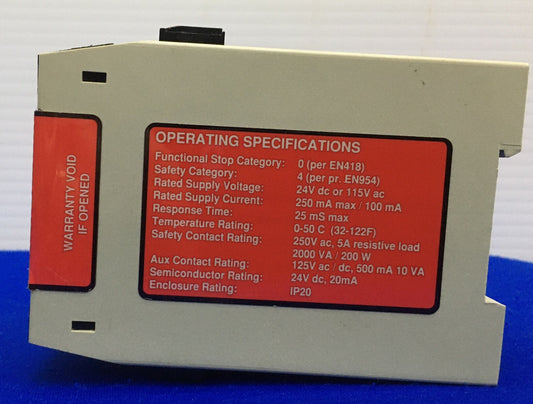 BANNER ES-GA-5A / ESGA5A MACHINE SAFETY CONTROL RELAY