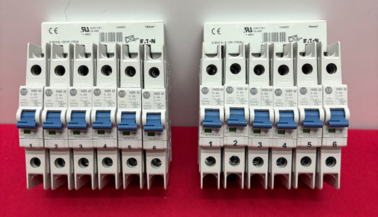 AB 1489-M1C030 SINGLE POLE CIRCUIT BREAKER -2 EATON Z-SVUL-16/1P-1TE/6 - QTY 2