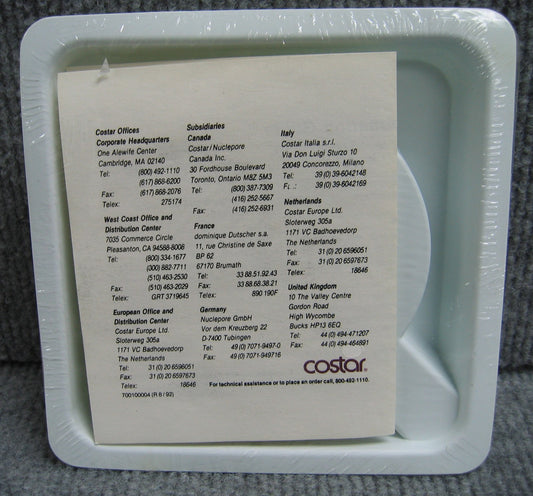 PRODOTTI PER LA FILTRAZIONE NUCLEPORE CORNING COSTAR 111706 PC MB 90MM 0,2UM