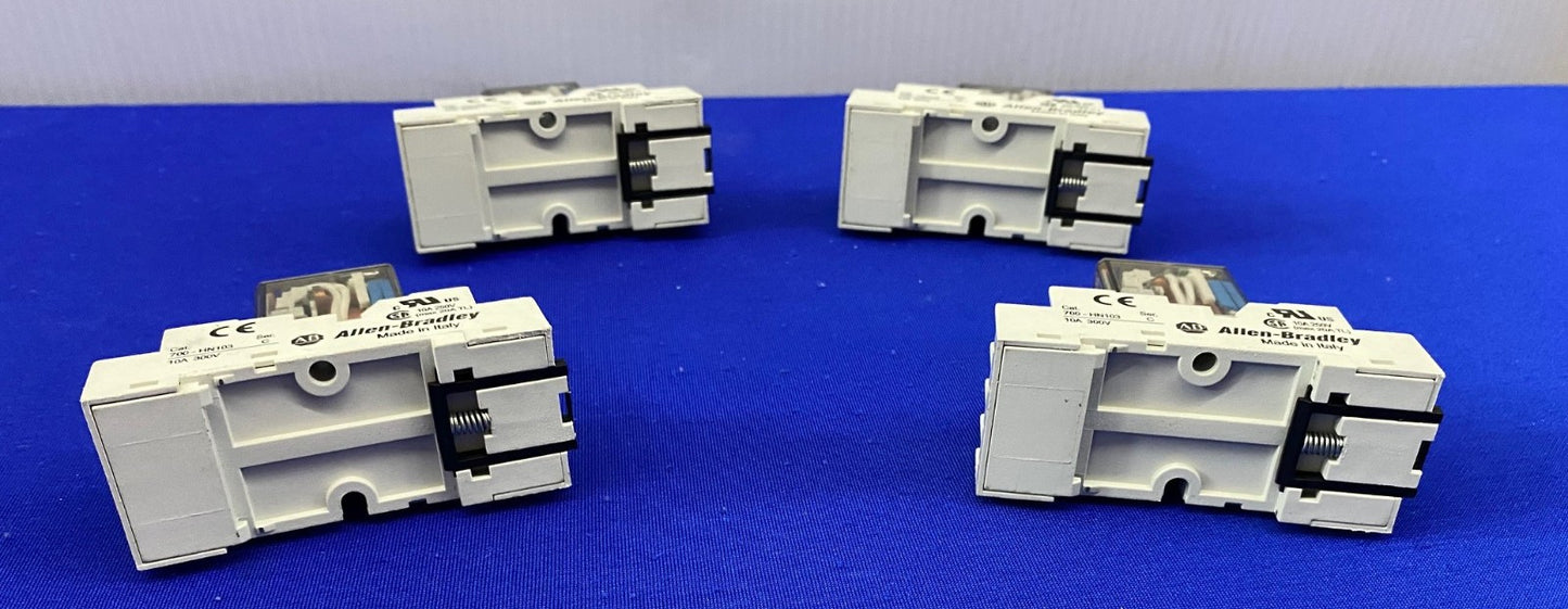 Allen Bradley 700-HN103 RELAY SOCKET BASE & 700-HC24Z24-4 ICE CUBE RELAY QTY 4