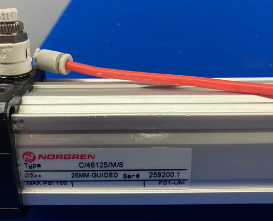 CILINDRO SENZA STELO NORGREN GUIDA 25MM C/46125/M/8 CON INTERRUTTORE PNEUMATICO
