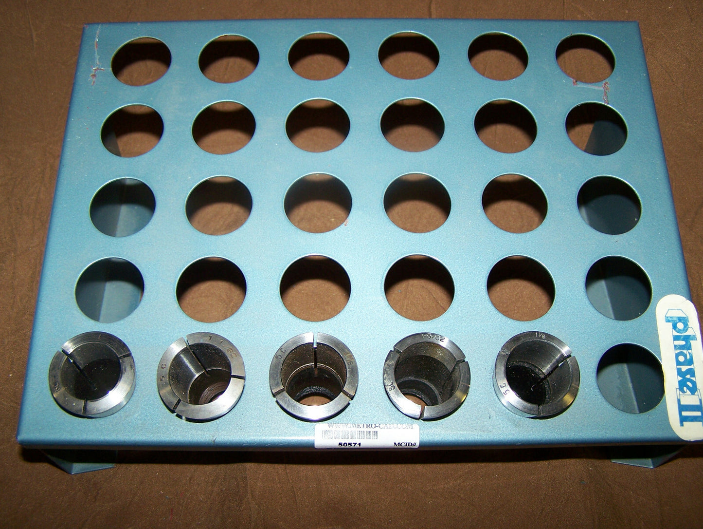 JUEGO DE PINZAS CONTINUACIÓN INCLUYE: SOPORTE, 1", 1 1/32, 1 1/16, 1 3/32, 1 1/8, 5 c's