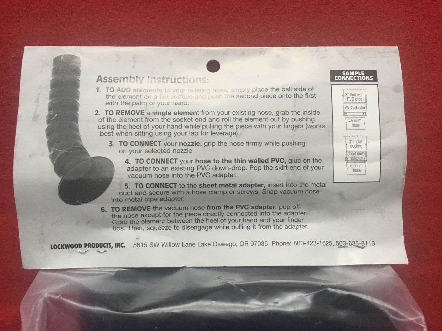 LOCKWOOD LOC-LINE 1 1DYC3 (1) 1DYC3 VACÍO - 1 PAQUETE DE CANTIDAD 18 SEGMENTOS DE MANGUERA
