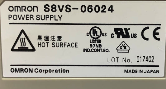 Omron S8VS-06024 Voeding 24VDC 2.5A Klasse 2