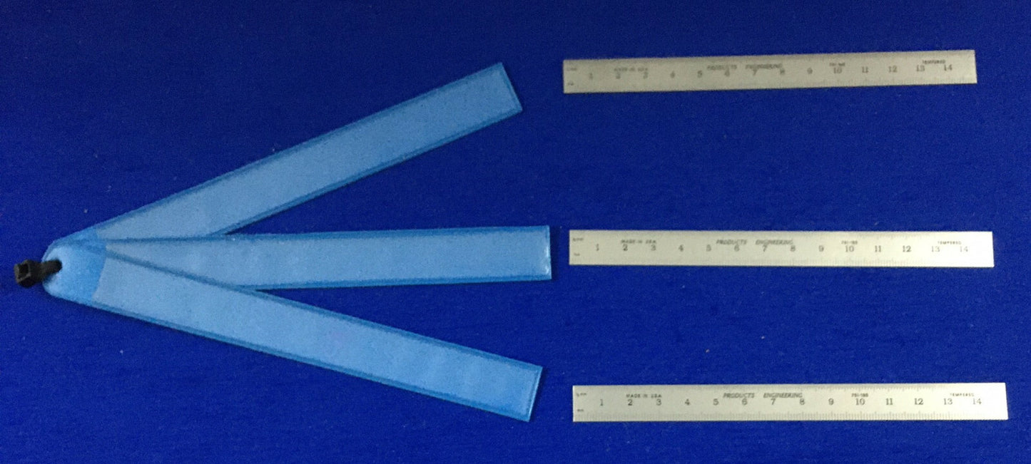 PRODUKTE ENGINEERING PEC 751-150 METRISCHE GRADUIERUNG STIL 1/2" BREIT - 3 LINEALE