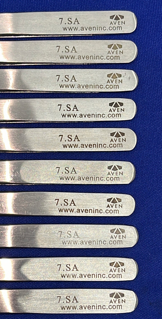 AVEN 7-SA カーブ スーパーファインポイント ピンセット 4 3/4” SS - 1 ロット 数量 10