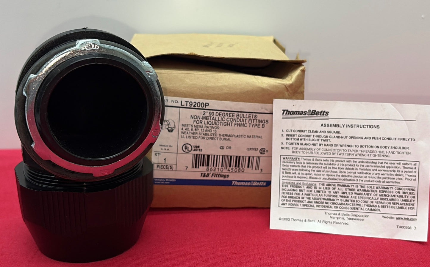 T&B THOMAS & BETTS FITTINGS LT9200P ELBOW 2” 90 DEGREE BULLET