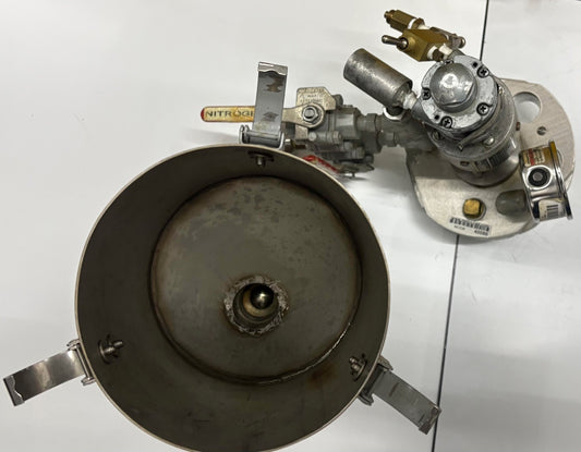 STAINLESS STEEL MIXING POT W/ GAST 1UPNRV11GR11 AIR GEAR MOTOR GR11 GEAR REDUCER