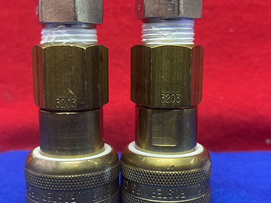 Lot van 3 Foster FM3 pneumatische snelkoppelingssocket 1/4”FM3203 messing