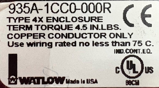 WATLOW TEMPERATURE CONTROL DISPLAY MODULE 935A-1CC0-000R TYPE 4X ENCLOSURE