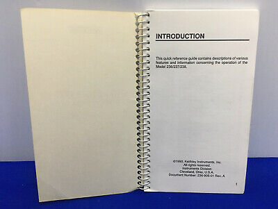 KEITHLEY 236-905-01 REV A. MODELO 236/237/238 UNIDADES DE MEDIDA DE FUENTE REFERENCIA RÁPIDA