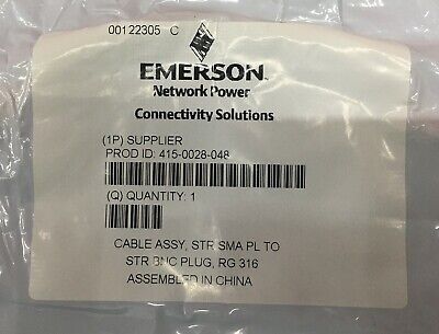 SOLUCIONES DE CONECTIVIDAD ELÉCTRICA DE RED EMERSON 415-0028-048 CABLE RF 