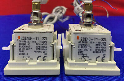 Lot of 2 SMC ZSE40-TI-22L Digital Display Pressure Switch OP.Press,10.0~101