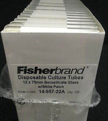 FISCHER SCIENTIFIC 14-957-22A 1 PACKAGE CONTAINING 250 TUBES