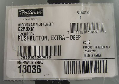 PULSADOR HOFFMAN E2PBXM, CAJA DE ENCAJE EXTRA PROFUNDO